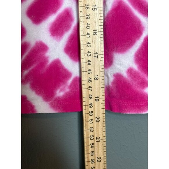 Hot Topic Women's XL Barbie Logo Heart Tie-Dye Hot Pink Girls Baby T-Shirt - Picture 5 of 7